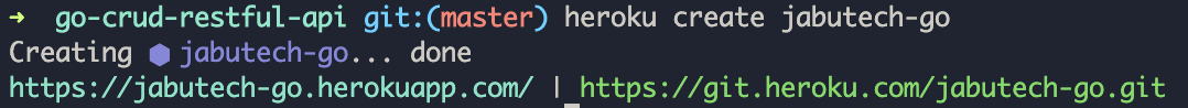 heroku create