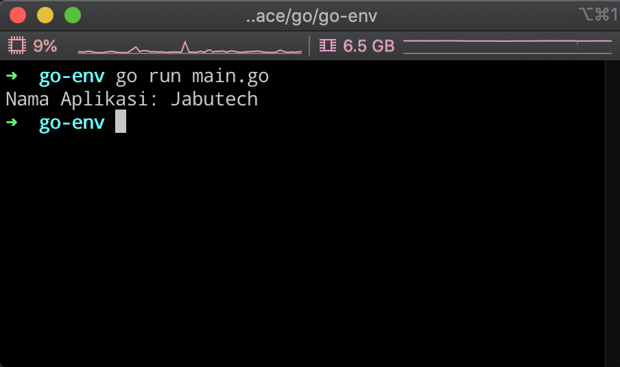 membuat variable env dengan package os