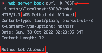 get books method not allowed